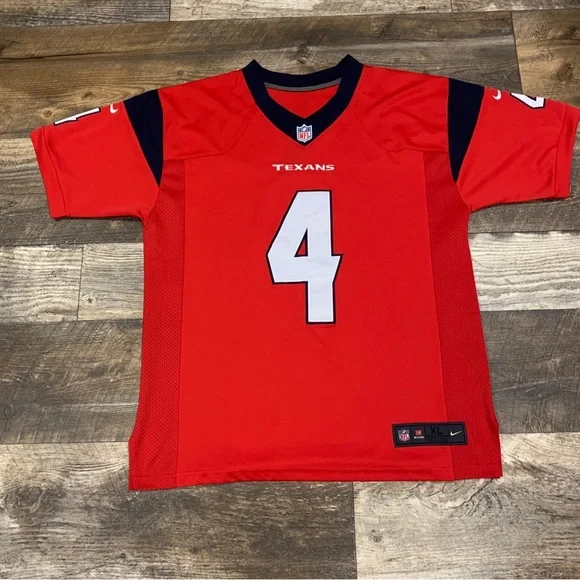 Nike DeShaun Watson #4 Houston Texans NFL Sewn Jersey Men’s Size X Large L  Red
